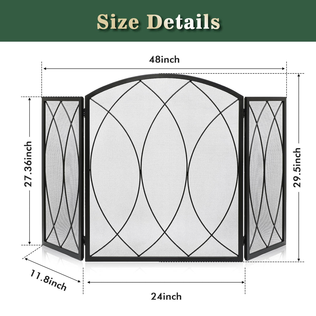 Wrought Iron Fireplace Screen R8661
