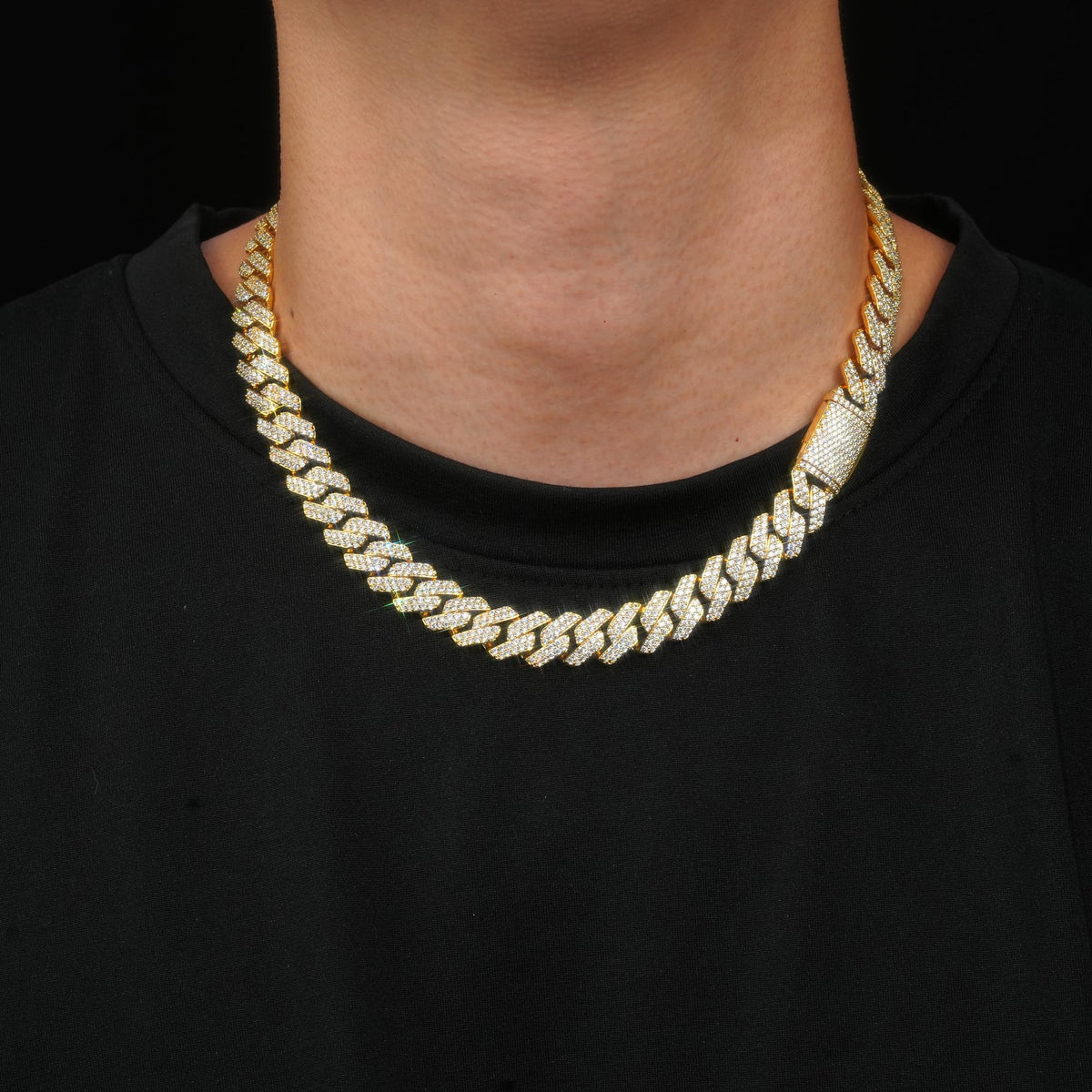 Miami Cuban Link Chain with 5A CZ 18K Gold Plated N62222