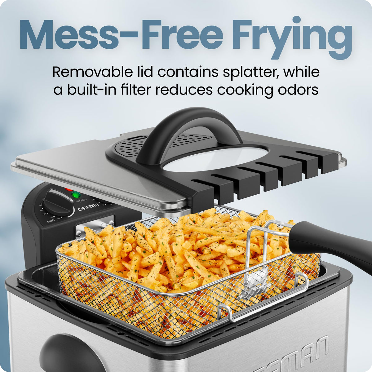 4.5 Liter Stainless Steel Deep Fryer with Basket Strainer R57123