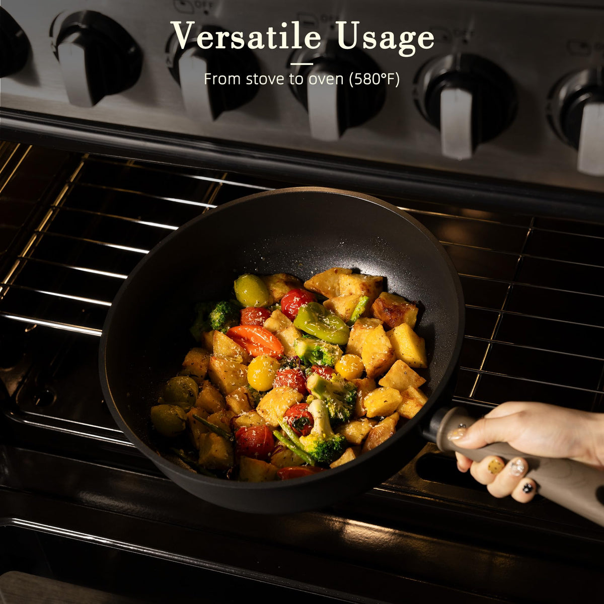 19 Pcs Non Stick Black Titanium Cookware Set G885