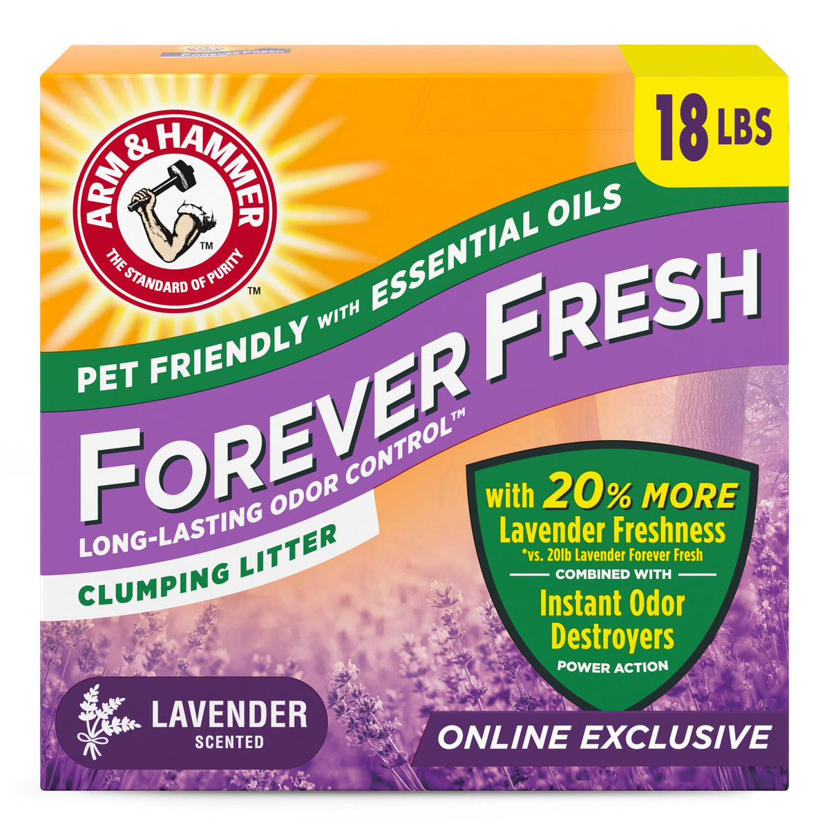 Lavender Clumping Cat Litter with Essential Oils 18lb C89740