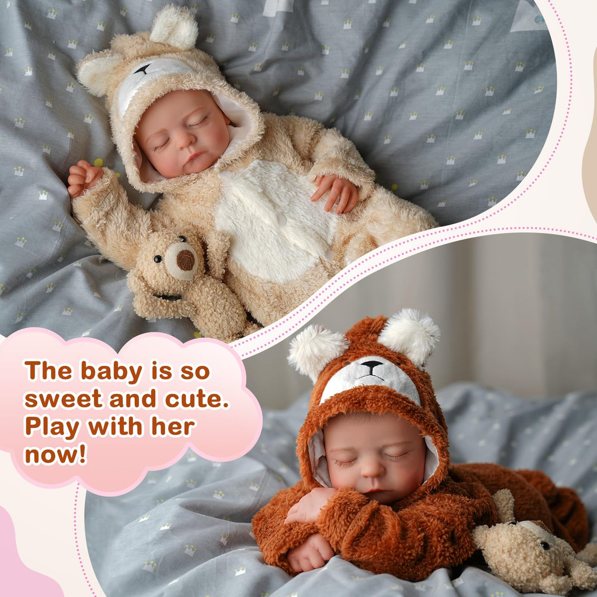 20 inch Soft Body Poseable Baby Doll Z3065