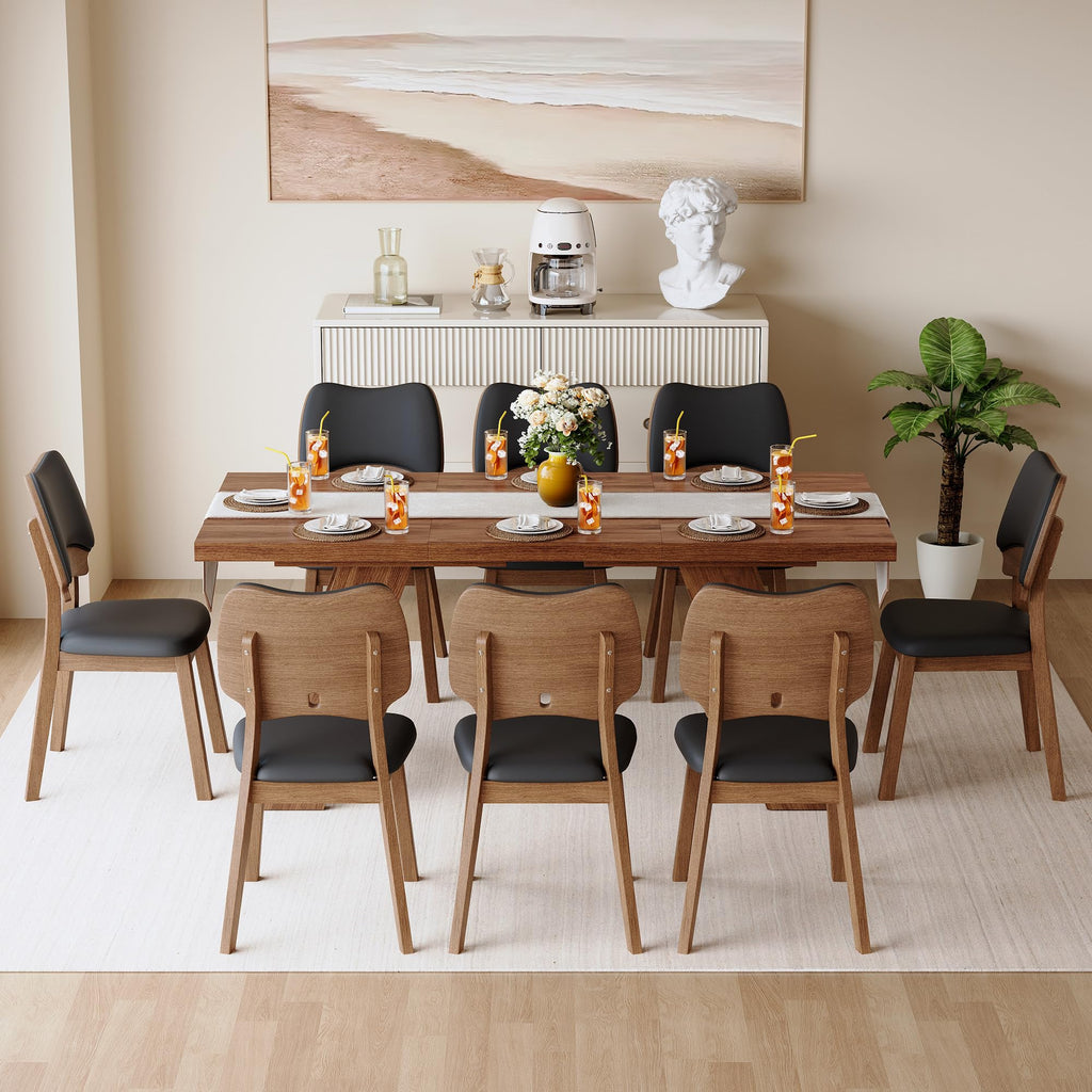 71" Wood Dining Table Set for 8 O244950