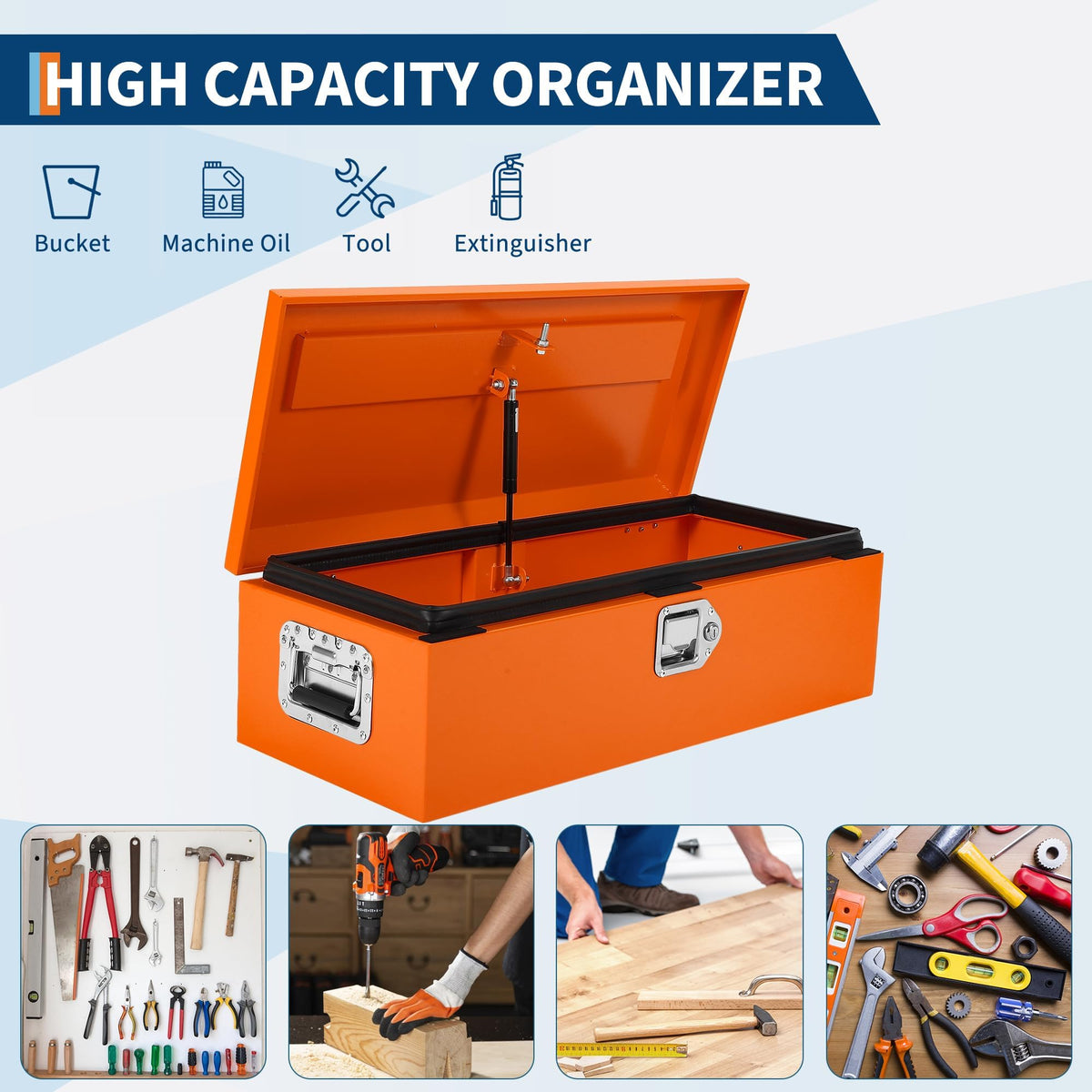Heavy Duty Lockable Steel & Aluminum Truck Bed Tool Box D777