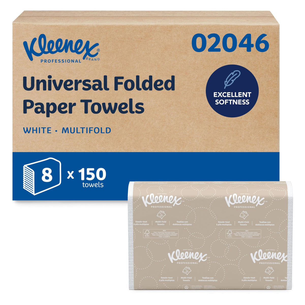 Multifold Paper Towels, 8 x 150 Sheets U943