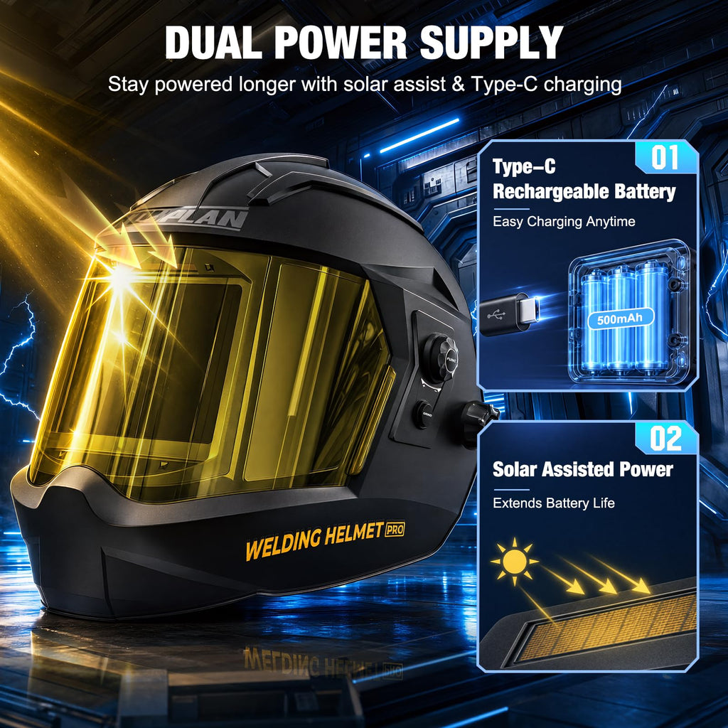 Auto Darkening Welding Helmet True Color 1/1/1/1 Optical Clarity V82432