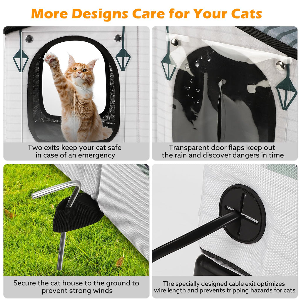 Weatherproof Heated Insulated Cat House Z41550