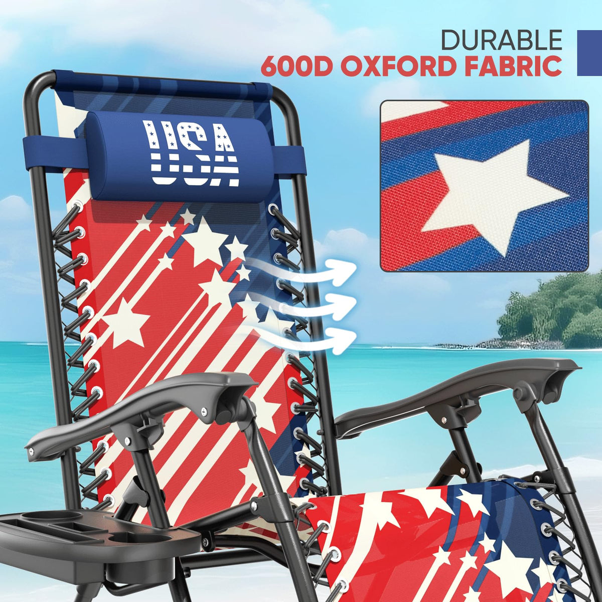 Zero Gravity Reclining Camping Chairs 2 Pack T698