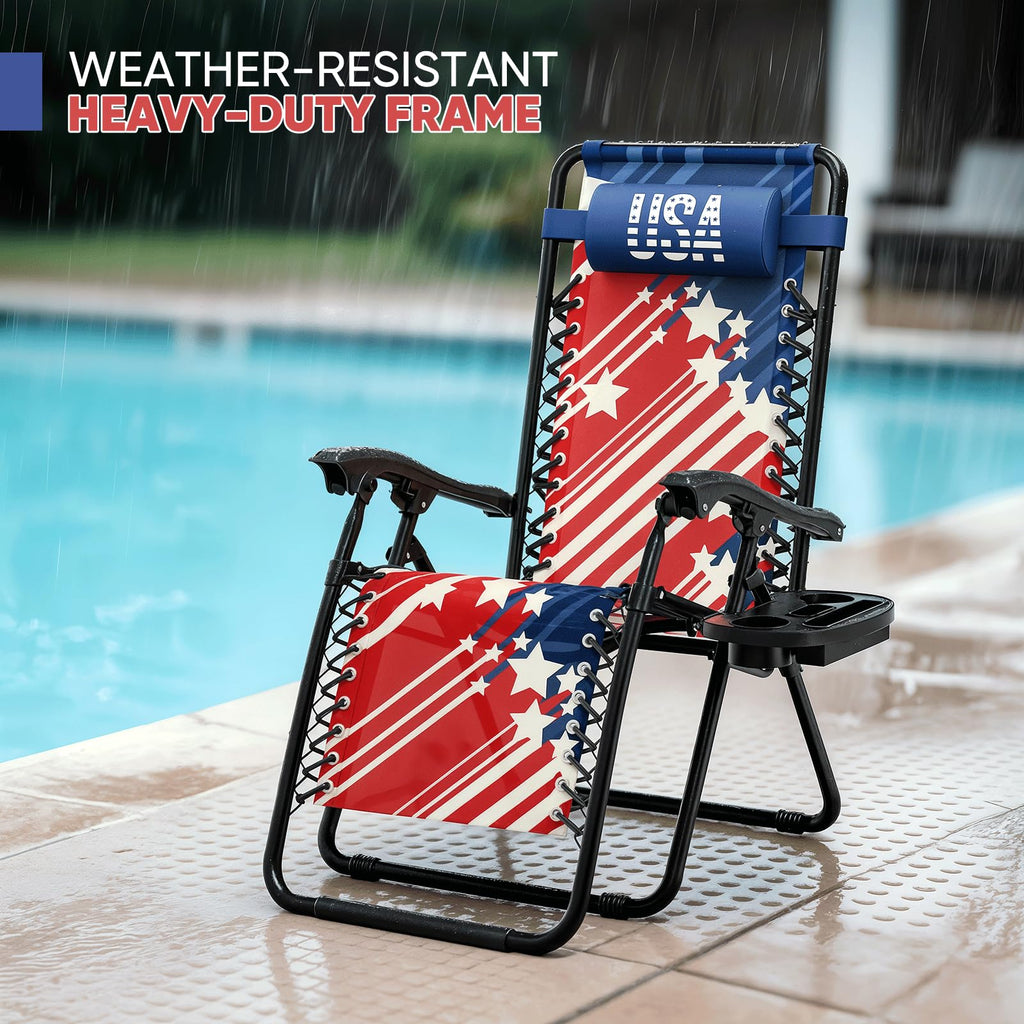 Zero Gravity Reclining Camping Chairs 2 Pack T698