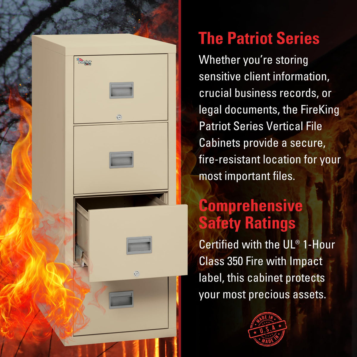 4 Drawer Fire Rated File Cabinet J839258