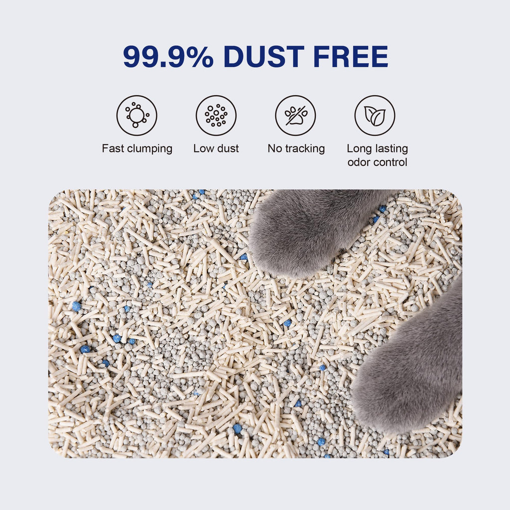 Tofu Cat Litter Bentonite Low-Dust Quick Clumping 6 Lbs N995