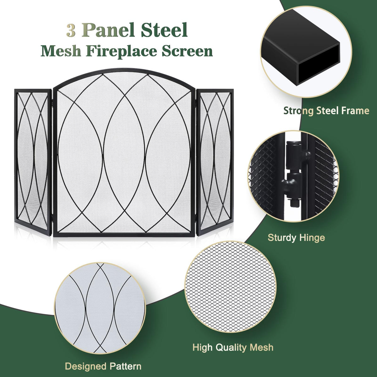 Wrought Iron Fireplace Screen R8661