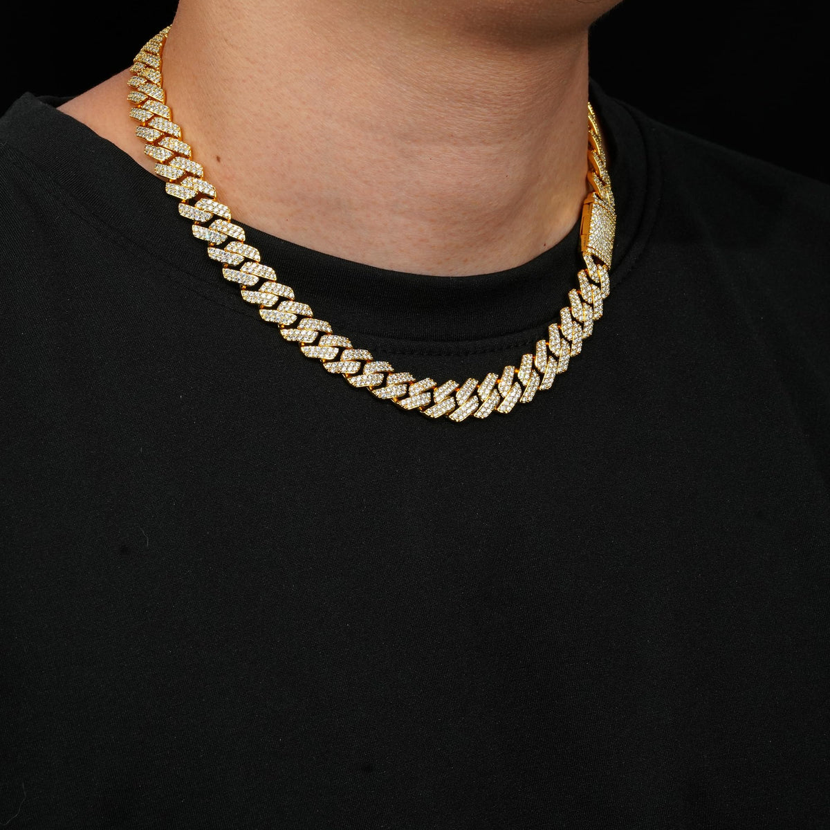 Miami Cuban Link Chain with 5A CZ 18K Gold Plated N62222