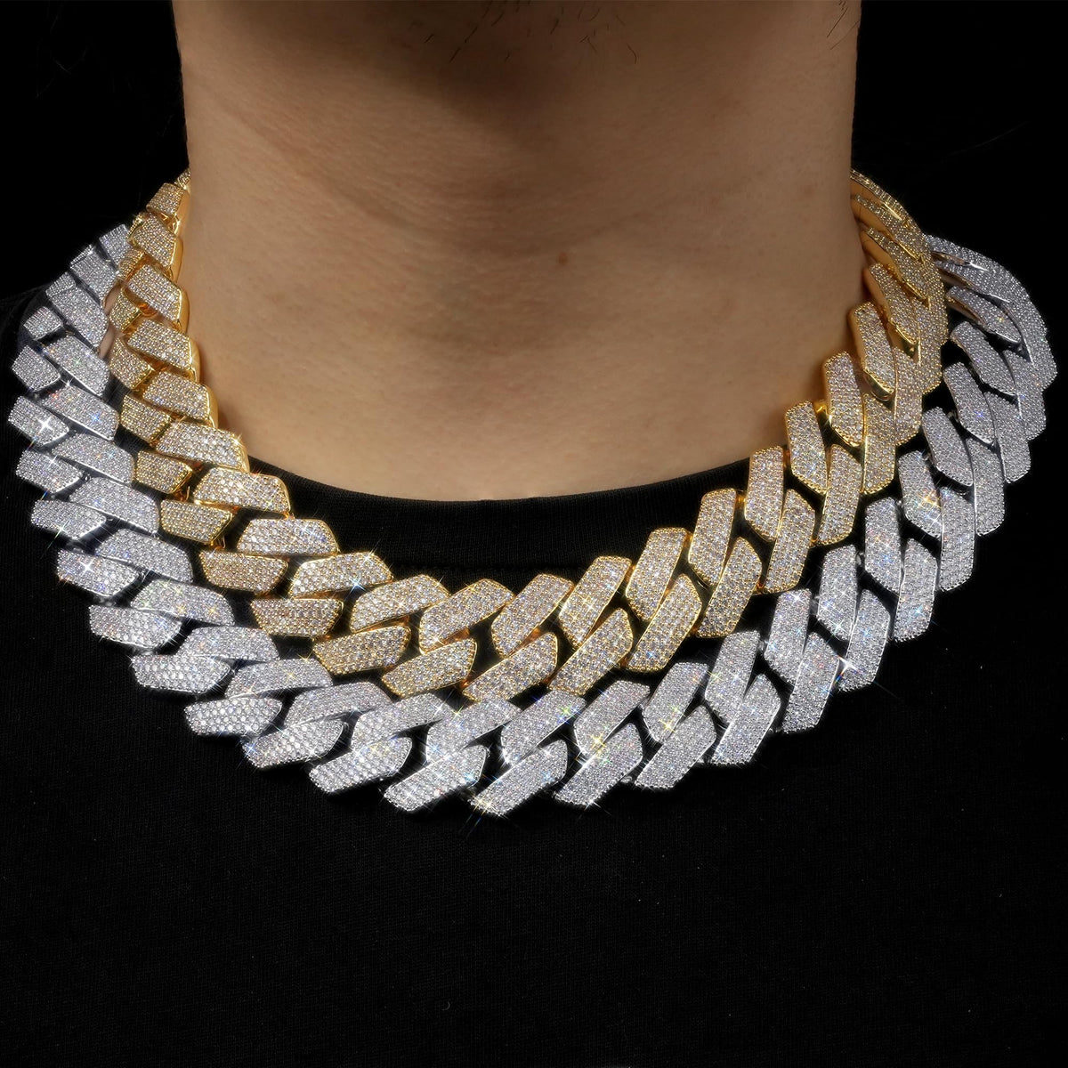Miami Cuban Link Chain with 5A CZ 18K Gold Plated N62222