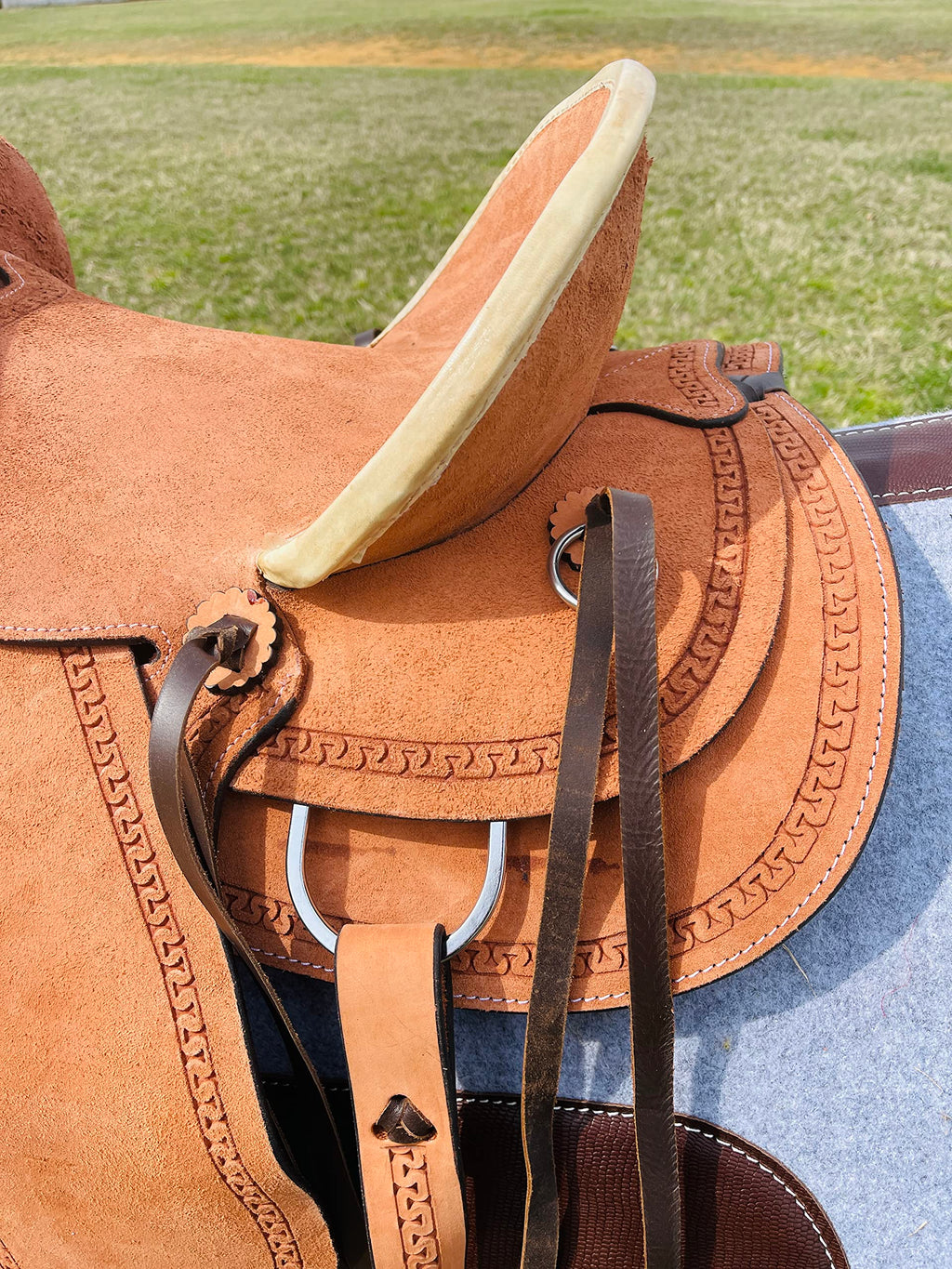 Genuine Leather Western Youth Saddle H958869