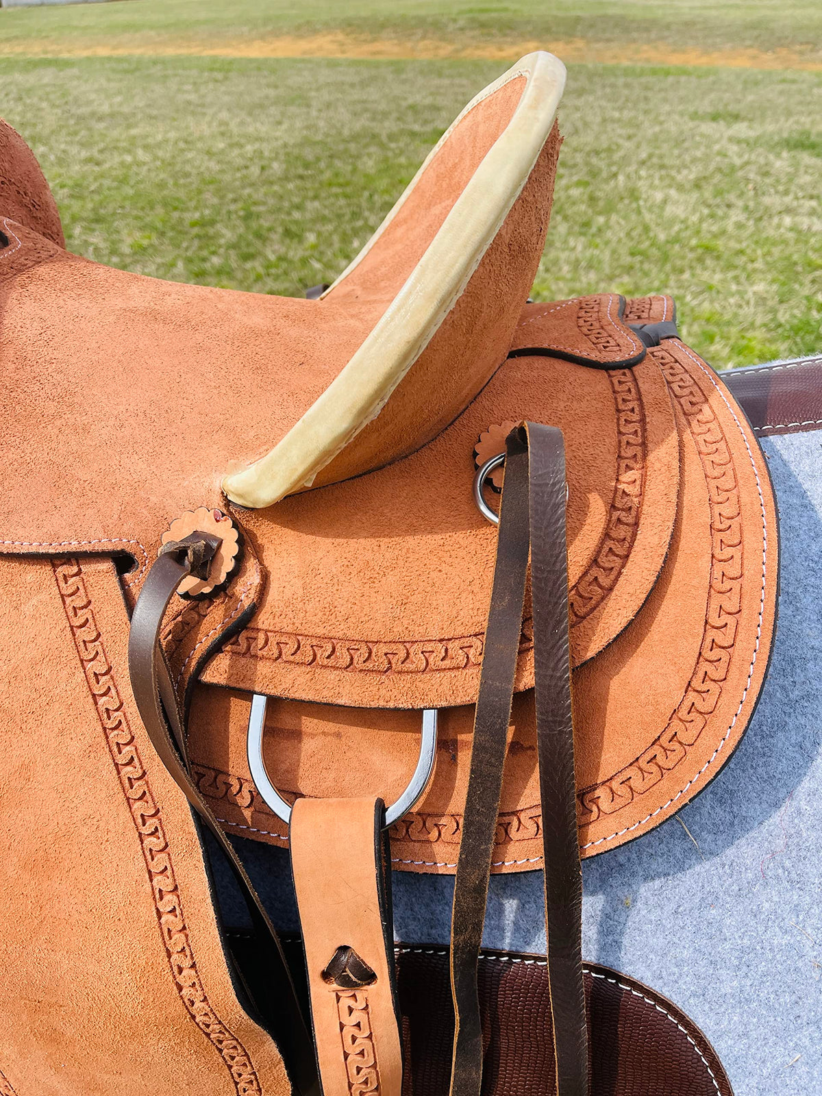 Genuine Leather Western Youth Saddle H958869