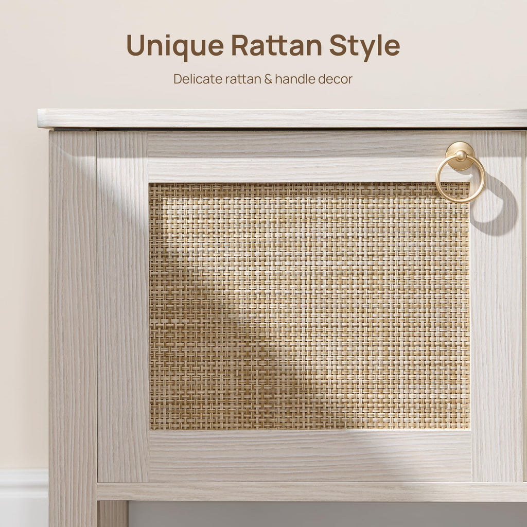 Rattan Storage Bench with 2 Safety Hinges C898