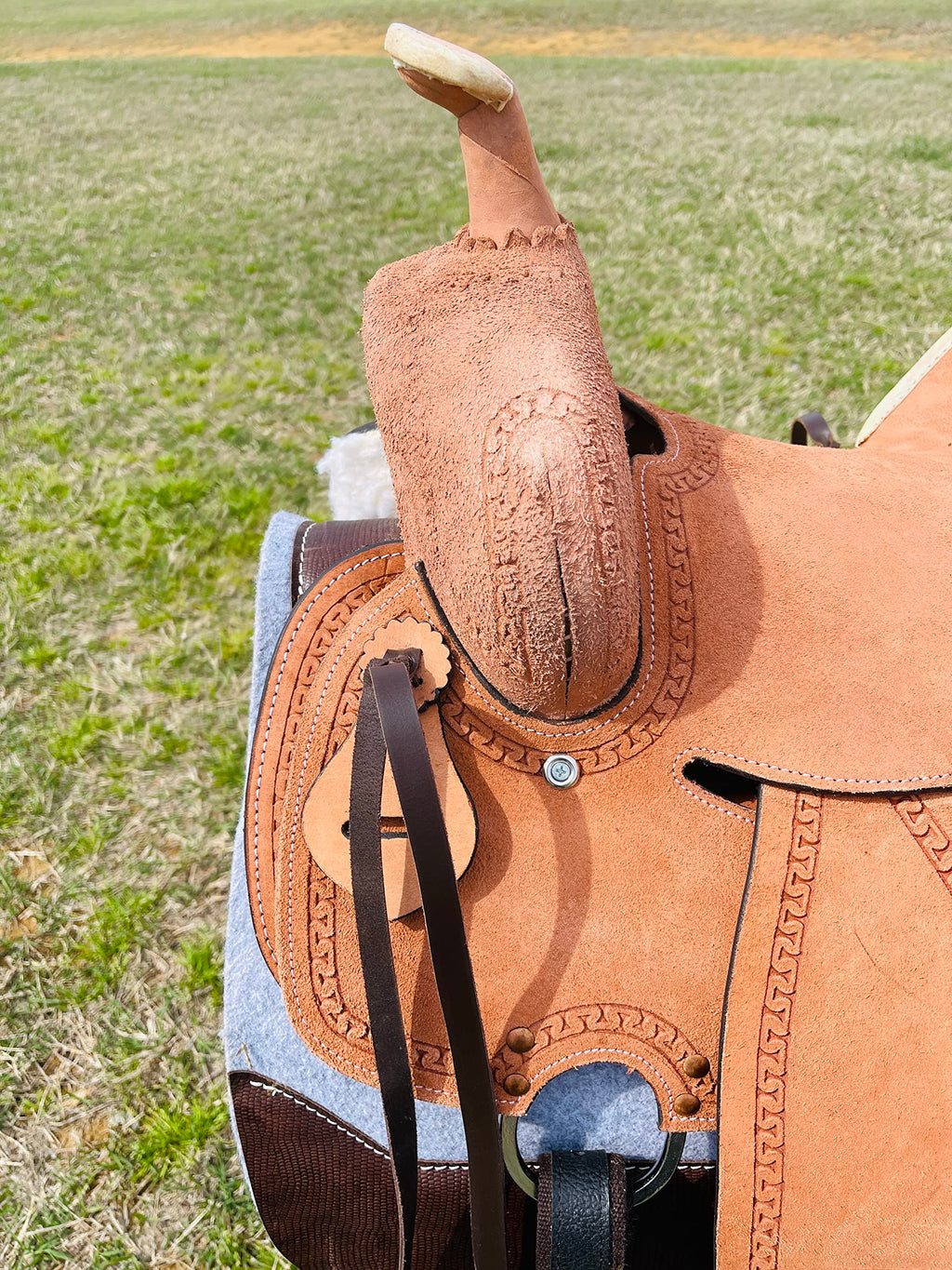 Genuine Leather Western Youth Saddle H958869