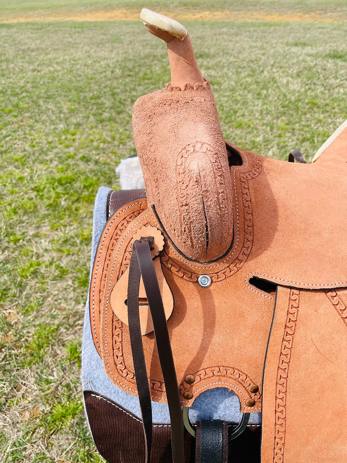 Genuine Leather Western Youth Saddle H958869