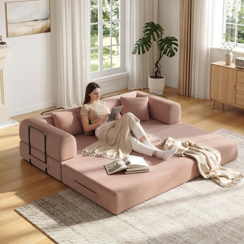 79in Boneless Convertible Futon Sofa Bed Queen W739420