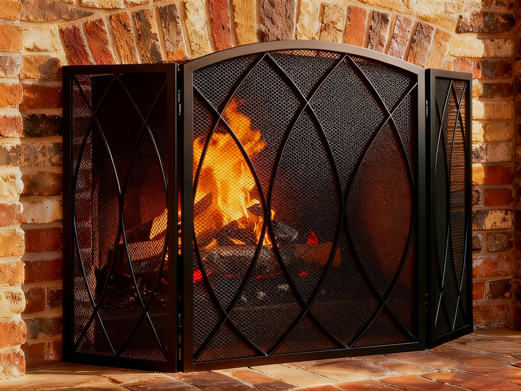 Wrought Iron Fireplace Screen R8661