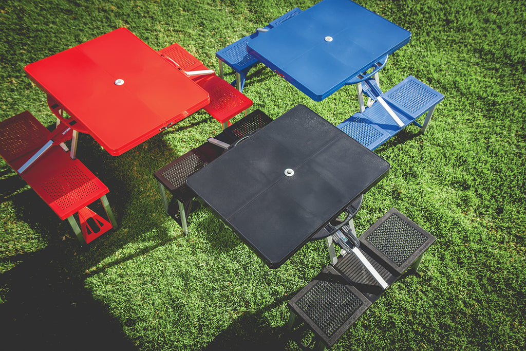 Portable Folding Picnic Table with Seats for 4 B635359