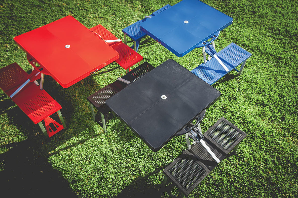 Portable Folding Picnic Table with Seats for 4 B635359