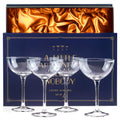 Set of 4 Vintage Crystal Champagne Coupe Glasses P747123