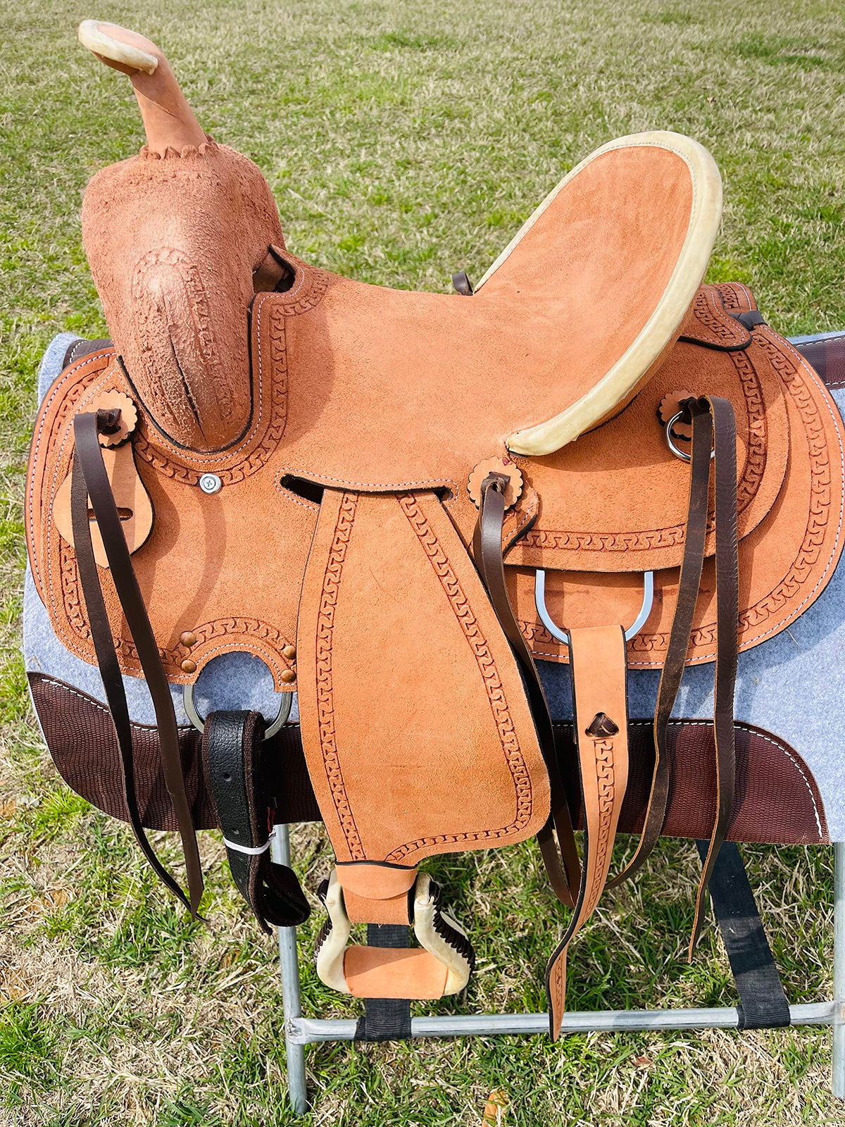 Genuine Leather Western Youth Saddle H958869